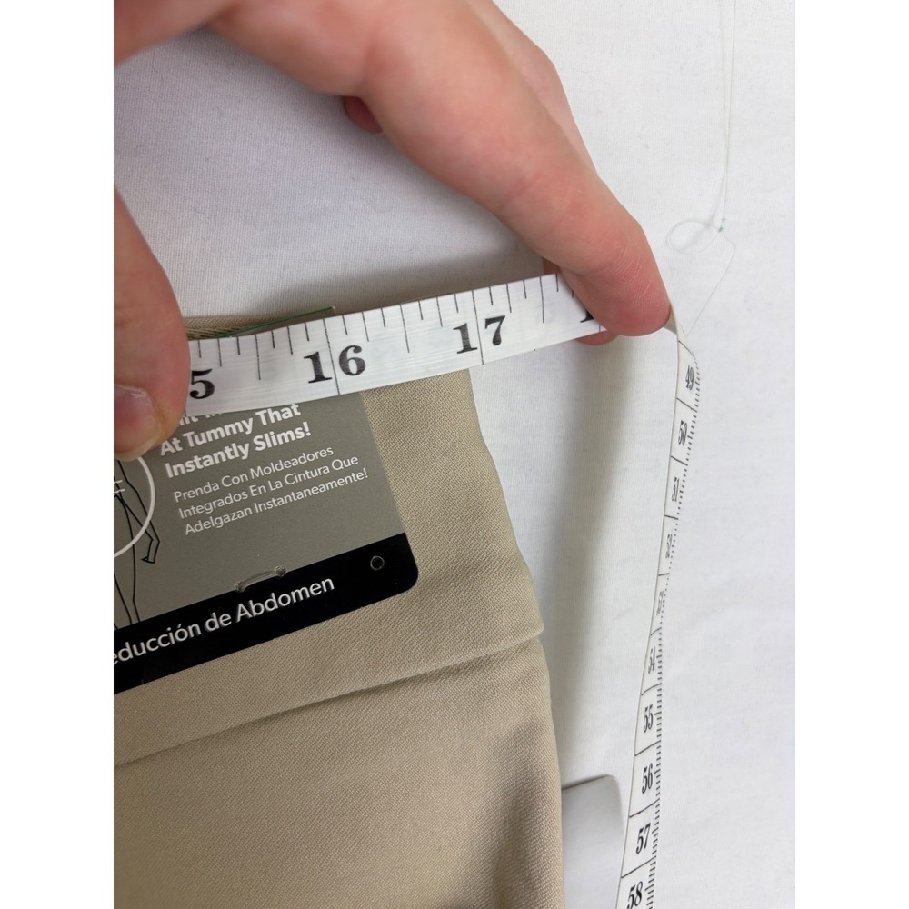 NEW PGA Tour Womens Tummy Control Golf Pants Tan Khaki Pull On Stretch Large - Picture 5 of 9
